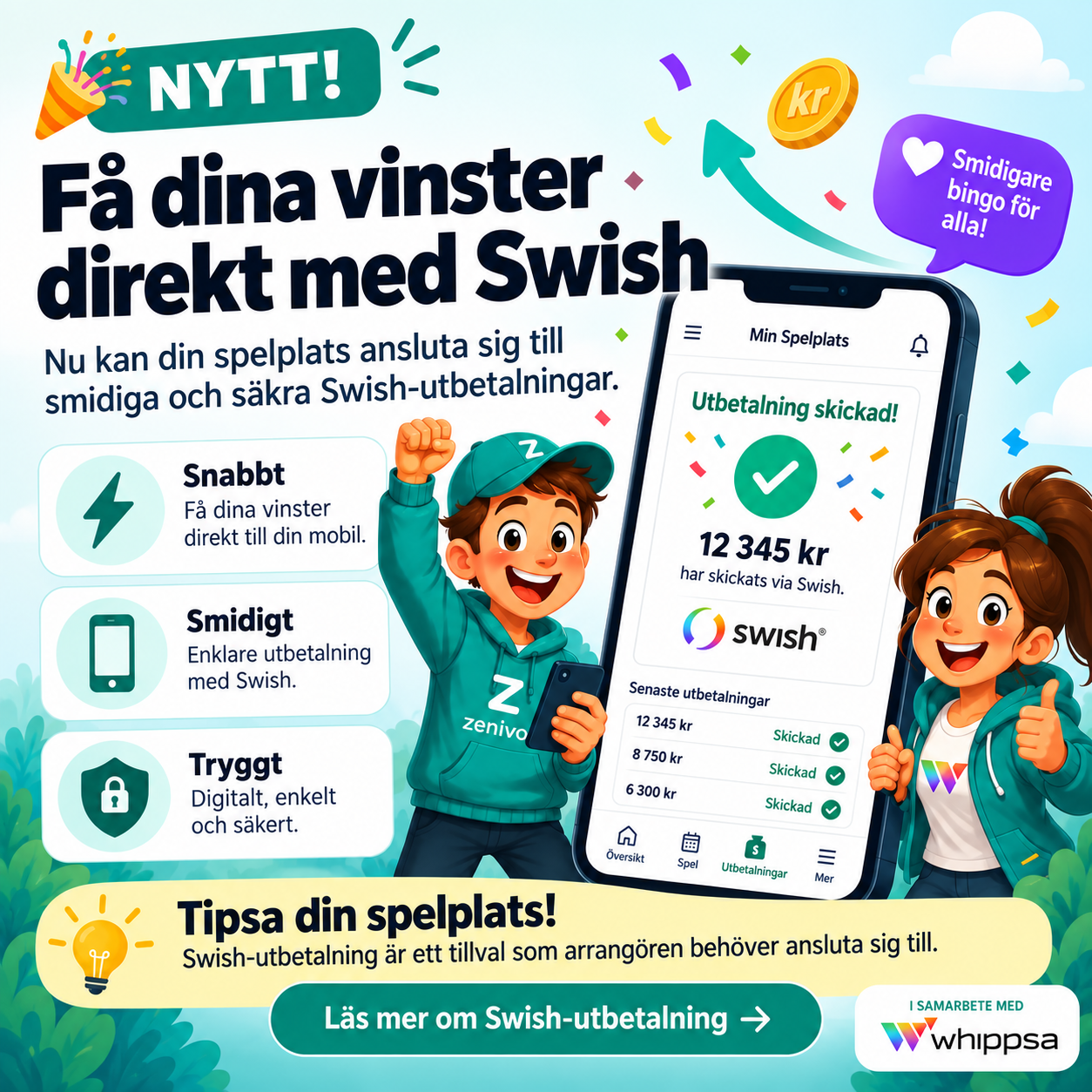 Swish utbetalning för arrangörer